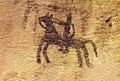 Cave painting in Doushe cave, Lorstan, Iran, 8th millennium BC