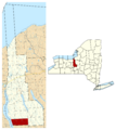 Cayuga County NY Genoa town highlighted