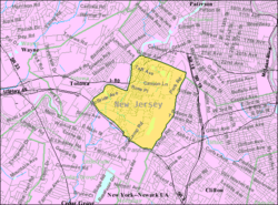 Detailed Census Bureau map of West Paterson in 2000
