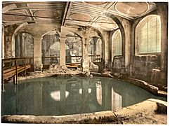 Circular Roman Bath, Bath, c1900