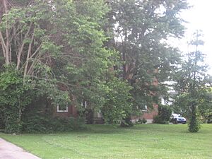 Daniel Breck House through the trees