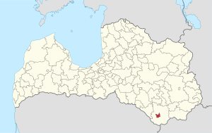 Location of Daugavpils within Latvia