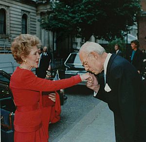 Denis Thatcher Nancy Reagan 1988