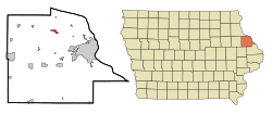 Location of Rickardsville, Iowa