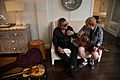 Ed Sheeran and Don McLean as they perform backstage