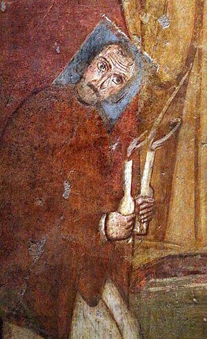 Età di papa Zaccaria, cappella del primicerius Teodoro, Madonna in trono con Theodoto e la moglie, 741-752 (09)