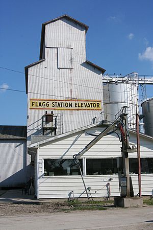 Grain elevator in Flagg, Illinois