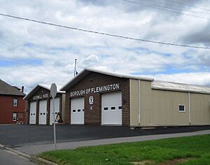 Flemington, PA borough hall and Goodwill Hose Company, Aug. 2024