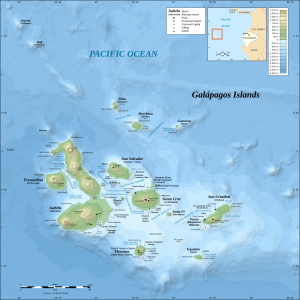 Galapagos Islands topographic map-en