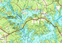 HUC 031300010705 topographic mapf