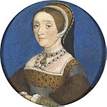Hans Holbein the Younger - Portrait Miniature of Katherine Howard (Strawberry Hill)