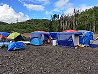 Informal refugee's camp in Ponce