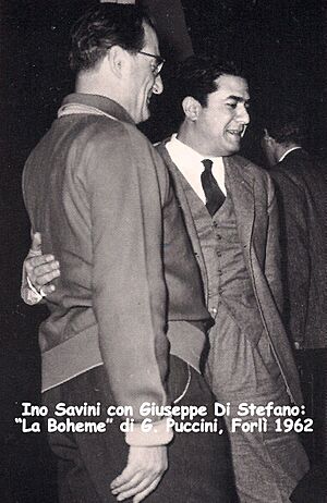 Ino Savini con Giuseppe Di Stefano - 'La Boheme' (1962)-001