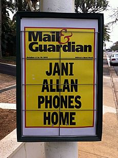 Jani Allan phones home