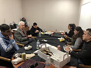 Jim Costa with Delhi Middle School students