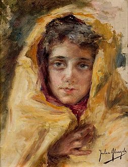 Julia Alcayde y Montoya - Portrait of Young Man with Yellow Cloak