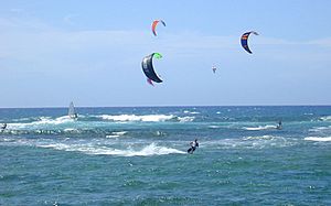 Kite surfing Oahu