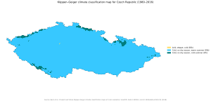 Koppen-Geiger Map CZE present
