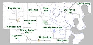 Lee County Arkansas 2010 Township Map large