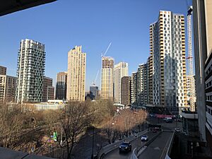 Lewisham Gateway skyline 21 January 2023