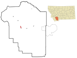 Location of Alder, Montana