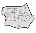 Location of Meerwede district in Barendrecht