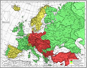 Map 1914 WWI Alliances