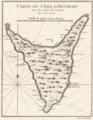 Map of Anjouan,Comoros (1748) Jacques Nicolas Bellin