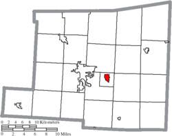 Location of Gambier in Knox County