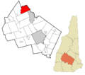 Merrimack County New Hampshire incorporated and unincorporated areas Hill highlighted
