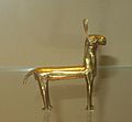Miniature gold llama figurine