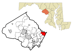 Location of Burtonsville, Maryland