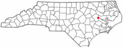 Location of Grimesland, North Carolina