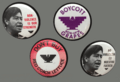 National Farm Workers Association protest buttons