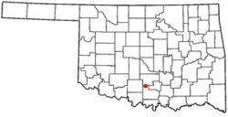 Location of Tatums, Oklahoma