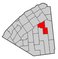 Map highlighting Parishville's location within St. Lawrence County.