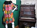 Phyllis Diller stage costume and pump organ at the Alameda Museum, California