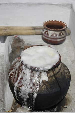 Pongal or Pongali being cooked in Salem, Tamil Nadu, India