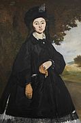 Portrait of Madame Brunet (also known as Young Woman in 1860), painted in 1860-1863, and reworked by 1867 by Manet, Getty