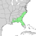Quercus laevis range map 1