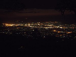 Rockhampton Viewed from Mount Archer at Night