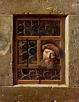 Samuel van Hoogstraten, , Kunsthistorisches Museum Wien, Gemäldegalerie - Alter Mann im Fenster - GG 378 - Kunsthistorisches Museum