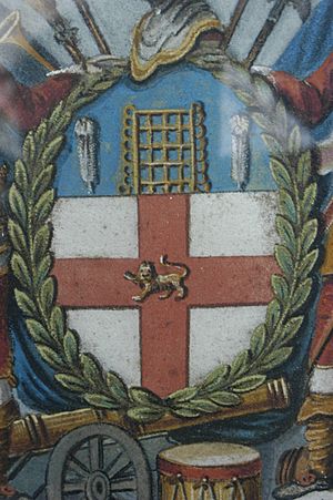 Shield of the Honourable Artillery Company, in sand, C19th