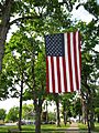 Shrewsbury Common U.S. flag display for Memorial Day