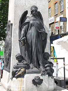 Statue on the base of the memorial to Edward VII, Whitechapel Road, E1 - geograph.org.uk - 891884