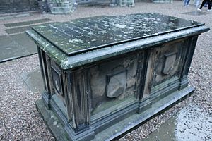 The grave of Sir John Sinclair, Holyrood Abbey