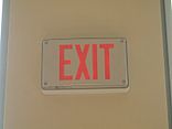 US red exit sign