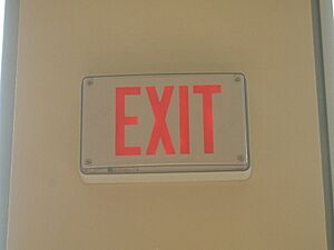 US red exit sign