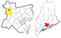 Waldo County Maine Incorporated Areas Unity CDP Highlighted