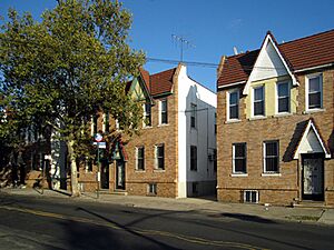 Wyckoff Heights - semi-attached houses on Dekalb Avenue